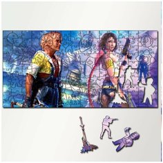 Пазл из дерева с фигурками, 230 деталей, 46х23 см игры Final Fantasy X - 5268 Puzzle Wood