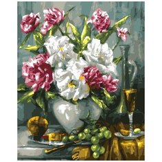 LORI Картина по номера "Пионы на столе" Кпн-244, 50 х 40 см