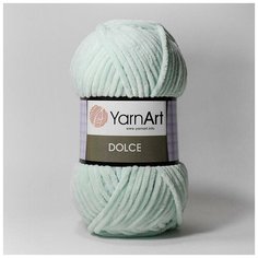 Плюшевая пряжа YarnArt Dolce (Дольче) - 2 мотка 753 мята, для вязания игрушек, 100% микрополиэстер 120м/100г