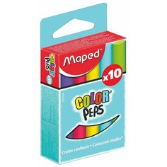 Мел круглый Maped, цветной, 10 шт.
