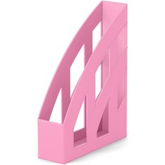 Подставка для бумаг вертикальная пластиковая ErichKrause® Office, Pastel, 75мм, розовый 55578