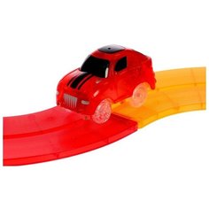 Конструктор магнитный XINBIDA "Магический трек", машинка ездит от батареек, 19 деталей