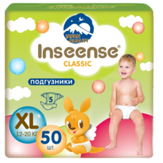Подгузники Inseense Classic+ XL (12-20 кг) 50 шт