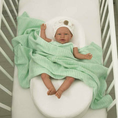Одеяло вязаное, размер 100х140 см, цвет мятный Baby Nice