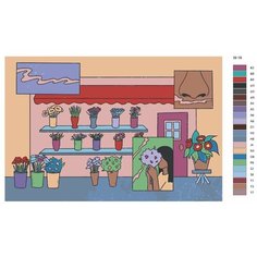 Картина по номерам W-19 "Цветы" 40х60 Brushes Paints