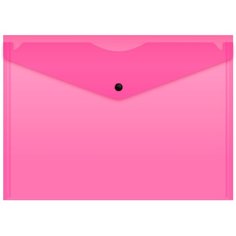 Конверт на кнопке Бюрократ Double Neon DNEPK803A4PINK A4 горизонтальный пластик 0.18мм розовый