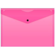 Конверт на кнопке Бюрократ Double Neon DNEPK803A4PINK A4 горизонтальный пластик 0.18мм розовый