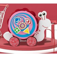 Каталка на веревке "Улитка-сортер" Wood Toys