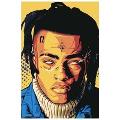 Картина по номерам "XXXTENTACION 10", Раскраска 40x60 см, Певцы