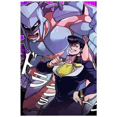 Картина по номерам на холсте Аниме JoJo (ДжоДжо, Джотаро Куджо, Джоске) - 8455 В 60x40