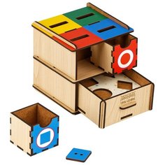 Обучающая игра ТРИ совы Сортер-комодик "Геометрические фигуры", дерево