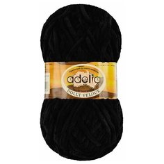 Пряжа Adelia DOLLY VELOUR (12), черный, 5 шт. по 100 г