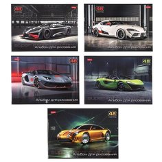 Альбом для рисования Hatber АвтоЛюкс, 21 х 29,7 см, 100 г/м², 48 л. в ассортименте