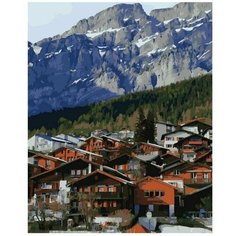 Картина по номерам на картоне 40 х 50 см "Горный курорт" Lori