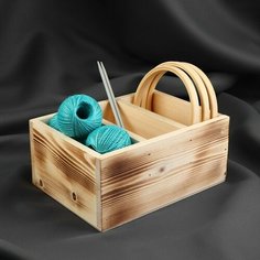 Ящик для рукоделия, деревянный, 3 отделения, 20 × 15 × 9 см Мастер