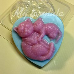 Мама с котенком - форма для мыла пластик MY Formula