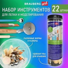 Набор инстр для лепки и модел BRAUBERG ART CLASSIC 22 шт в пластиковой тубе