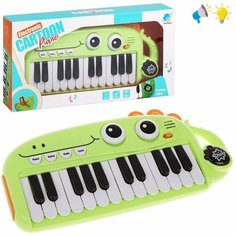 Пианино детской синтезатор 24 клавиши Наша Игрушка зеленый