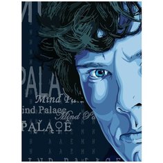 Картина по номерам на холсте сериал Шерлок Холмс (Бенедикт Камбербэтч) - 8728 В 30x40