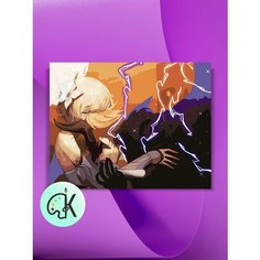 Картина по номерам на холсте Genshin impact - Аякс и Люмин, 40 х 50 см КУЛЬТУРА ЦВЕТА