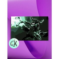Картина по номерам на холсте Dota 2 - Outworld Devourer, 40 х 60 см КУЛЬТУРА ЦВЕТА