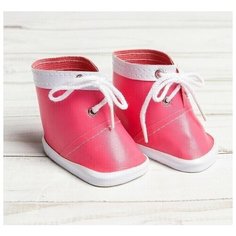 Ботинки для куклы "Завязки", длина подошвы: 7,6 см, 1 пара, цвет розовый (1 шт.) Pro Market