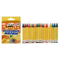 Calligrata Карандаши восковые 18 цветов в картонной коробе