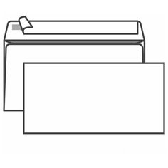 Конверт почтовый E65 KurtStrip (110x220, 80г, стрип, запечатка) белый, 200шт. (70201.200) Курт