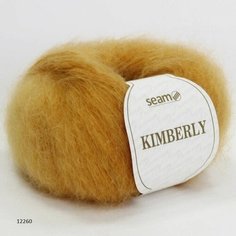 Пряжа Seam Kimberly Сеам Кимберли, 12260 светло оранжевый, 80% кид мохер 20% полиамид, 25г, 210м, 1 моток.