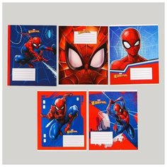 Тетрадь 12 листов в клетку "Супергерой. Человек-паук", микс Marvel