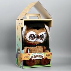 Мягкая игрушка Milo Toys "Совушка с книжкой", цвет коричневый