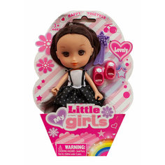 Кукла с акриловыми глазами и ресничками, кукла с аксессуаром, little girls, 15см Нет бренда