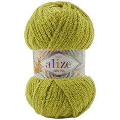 Пряжа Alize Softy plus фисташковый (11), 100%микрополиэстер, 120м, 100г, 5шт