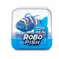 Интерактивная игрушка ZURU RoboAlive Robo Fish плавающая рыбка (голубая)