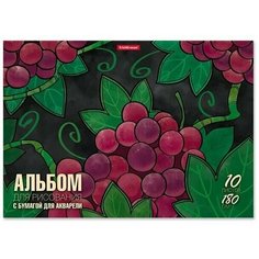 Альбом для акварели А4 10л 180г/м2 на клею Нет бренда