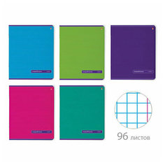 Тетрадь А5 96 л. альт скоба, клетка, глянцевая ламинация, "Классика" (5 видов), 7-96-012/1