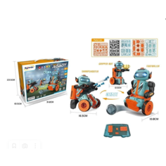 Робот (220 деталей) 3в1 на РУ (свет) в коробке Китай