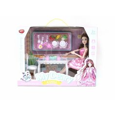 Игровой набор для девочки: Кукла с кухонным набором и аксессуарами 555-10 Китай