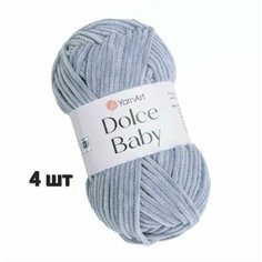 Пряжа YarnArt Dolce baby Серый (782) 4 мотка 50 г/85 м (100% микрополиэстер) ярнарт дольче беби