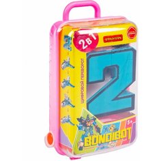 Трансформер 2в1 BONDIBOT Bondibon PB 13x7x4 см, розовый пластик. бокс, цифра"2".