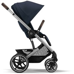 Cybex Balios S Lux Прогулочная коляска (2023), рама Silver, текстиль Ocean Blue