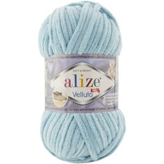 Пряжа Alize Velluto лазурный (414), 100%микрополиэстер, 68м, 100г, 3шт