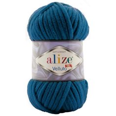 Пряжа Alize Velluto петроль (646), 100%микрополиэстер, 68м, 100г, 3шт