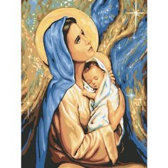 Картина по номерам Богородица с младенцем 40х50 см АртТойс