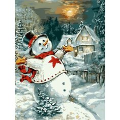 Картина по номерам Снеговик 40х50 см АртТойс