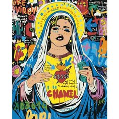Картина по номерам "Pop Art Поп-арт: Мадонна", Раскраска 40x50 см, Портрет