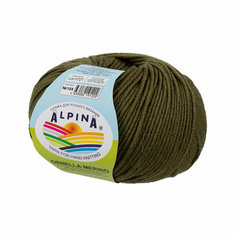 Пряжа ALPINA ORNELLA MERINO 100% мериносовая шерсть 10 шт. х 50 г 125 м +- 5 м N184 оливковый