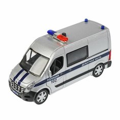 Машинка инерционная Технопарк RENAULT master Полиция 14 см со светом и звуком, двери открываются, МАSТЕR-14SLРОL-SR