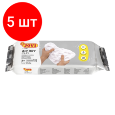 Комплект 5 шт, Паста (масса) для моделирования и лепки JOVI, отвердевающая, 500 г, белая, 85