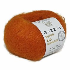 Пряжа GAZZAL SUPER KID MOHAIR (Gazzal), апельсин - 64429, 47% супер кидмохер, 31% тонк. мерин. шерсть супервош, 22% полиамид, 6 мотков, 25 г, 237 м.